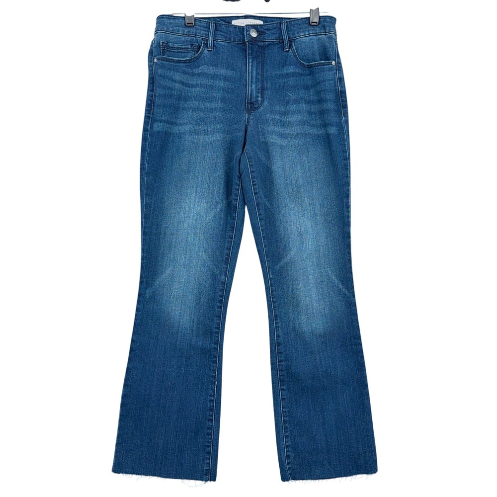 Social Standard by Sanctuary Kick Crop Women 4/27 Cotton Blend Blue Jeans